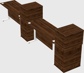 Single motor electric desk w/cabinet