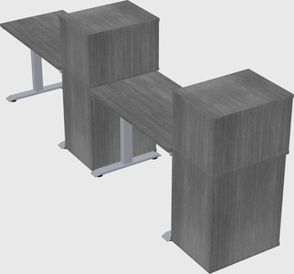 Single motor electric desk w/cabinet