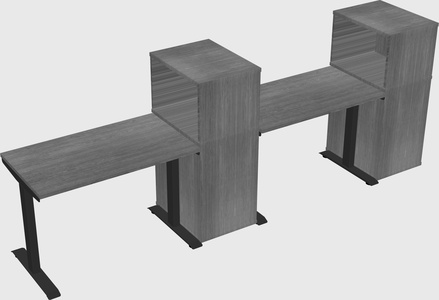 Single motor electric desk w/cabinet