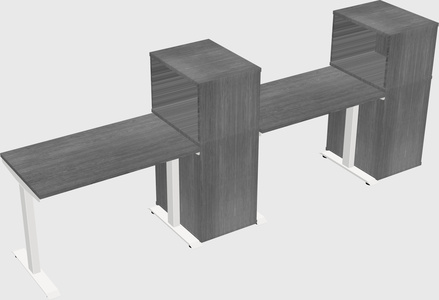 Single motor electric desk w/cabinet