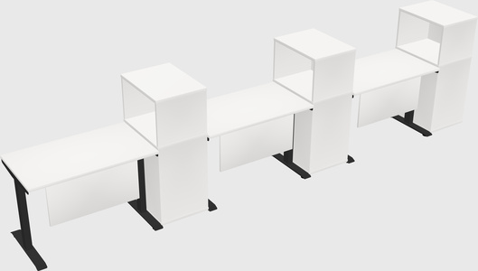 Single motor electric desk w/cabinet