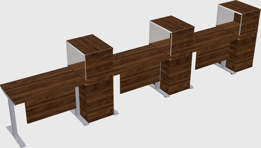 Single motor electric desk w/cabinet