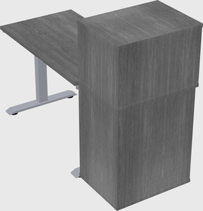 Single motor electric desk w/cabinet
