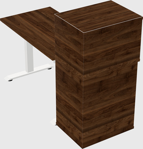 Single motor electric desk w/cabinet