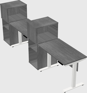 Single motor electric desk w/cabinet