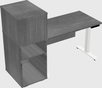 Single motor electric desk w/cabinet