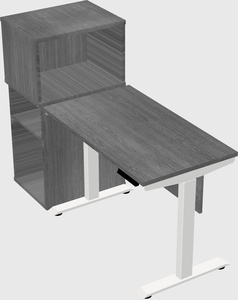 Single motor electric desk w/cabinet