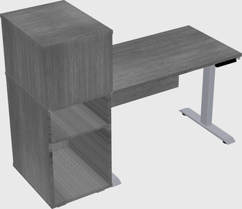 Single motor electric desk w/cabinet