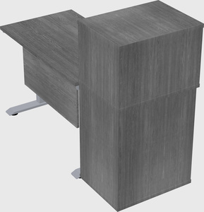 Single motor electric desk w/cabinet