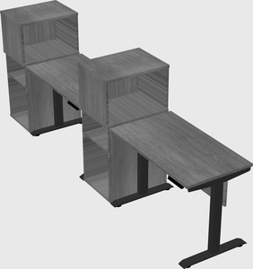Single motor electric desk w/cabinet