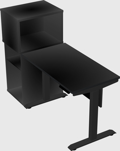 Single motor electric desk w/cabinet