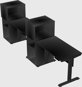 Single motor electric desk w/cabinet