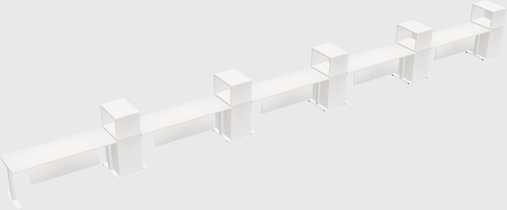 Single motor electric desk w/cabinet