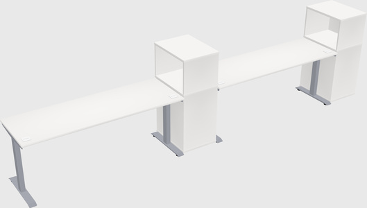 Single motor electric desk w/cabinet