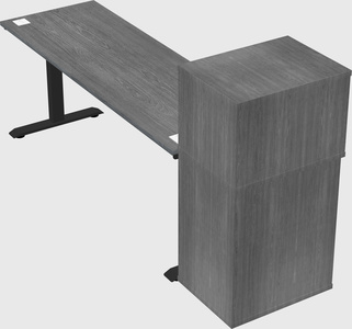 Single motor electric desk w/cabinet