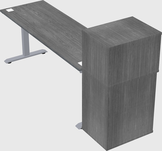 Single motor electric desk w/cabinet
