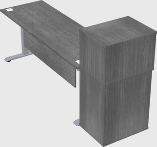 Single motor electric desk w/cabinet