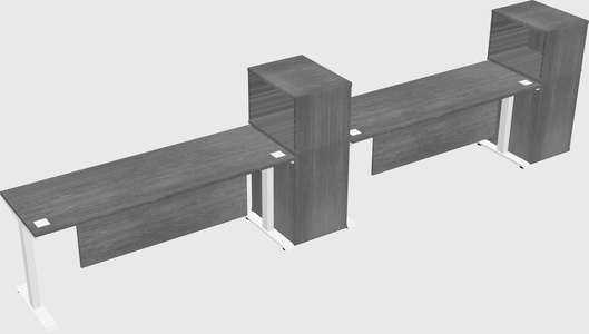 Single motor electric desk w/cabinet