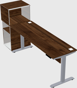 Single motor electric desk w/cabinet
