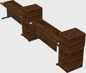Single motor electric desk w/cabinet