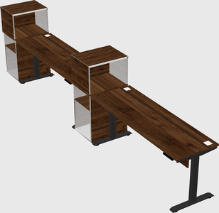 Single motor electric desk w/cabinet