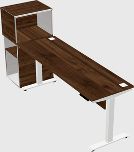 Single motor electric desk w/cabinet