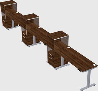 Single motor electric desk w/cabinet