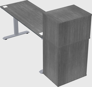 Single motor electric desk w/cabinet