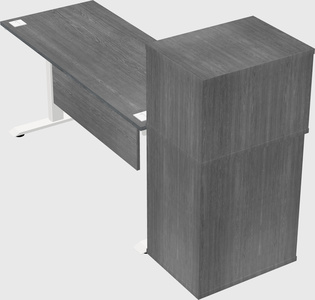 Single motor electric desk w/cabinet