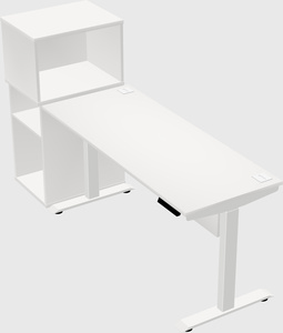 Single motor electric desk w/cabinet