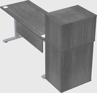Single motor electric desk w/cabinet