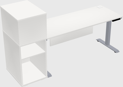 Single motor electric desk w/cabinet
