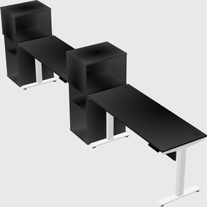 Single motor electric desk w/cabinet