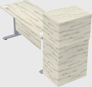 Single motor electric desk w/cabinet