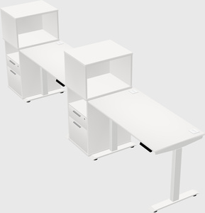 Single motor electric desk w/cabinet