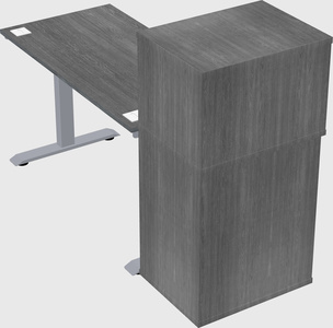 Single motor electric desk w/cabinet