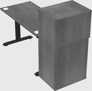 Single motor electric desk w/cabinet