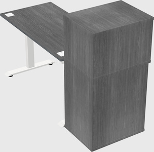 Single motor electric desk w/cabinet