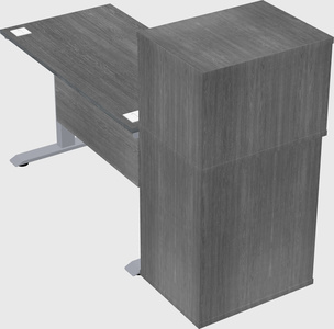 Single motor electric desk w/cabinet