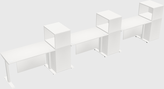 Single motor electric desk w/cabinet