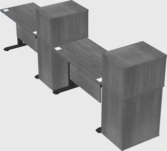 Single motor electric desk w/cabinet