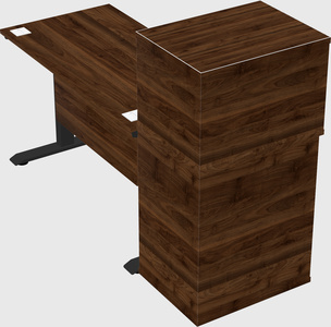Single motor electric desk w/cabinet