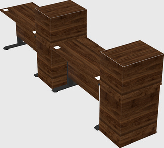 Single motor electric desk w/cabinet