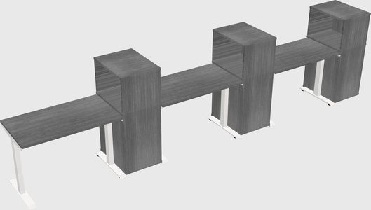 Single motor electric desk w/cabinet