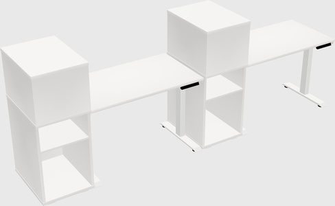 Single Motor Electric Desk W/cabinet