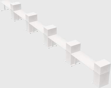 Single motor electric desk w/cabinet