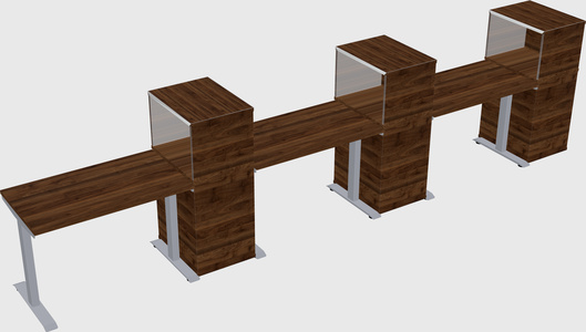 Single motor electric desk w/cabinet
