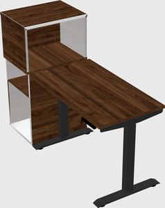 Single motor electric desk w/cabinet
