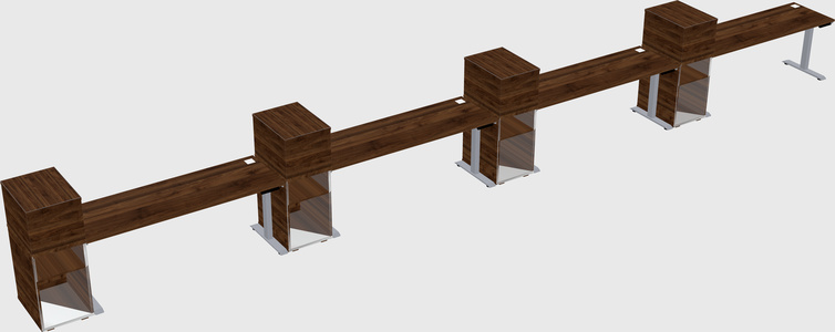 Single motor electric desk w/cabinet