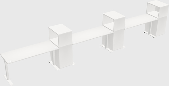 Single motor electric desk w/cabinet